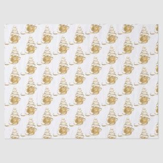 Gouden lint kerstboom Cadeau tissuepapier