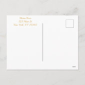 Gouden lint kerstcadeau vakantie Briefkaart (Achterkant)