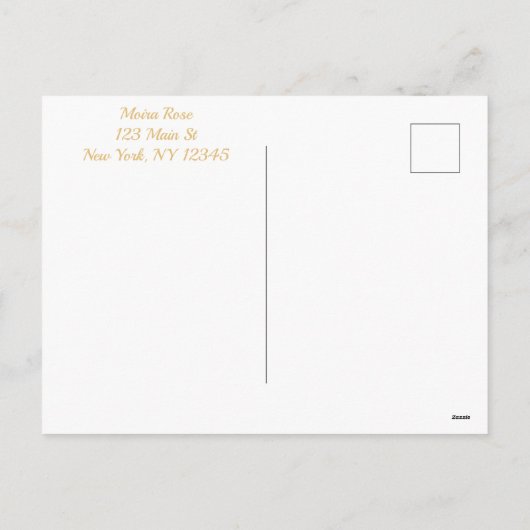 Gouden lint kerstcadeau vakantie Briefkaart (Achterkant)