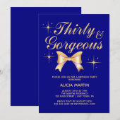 Gouden lint meisje dertig & prachtige marine verja kaart (Voorkant / Achterkant)