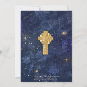 Gouden lint met gouden Keltisch kruis Kaart (Achterkant)