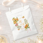 Gouden lint Monogram Huwelijk Bedankzakje (Geknipt)