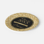 Gouden Lint op Glitter Papieren Bordje (Gekanteld)