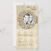 Gouden lint Sla de datum op Save The Date (Voorkant)