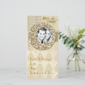 Gouden lint Sla de datum op Save The Date (Staand voorkant)
