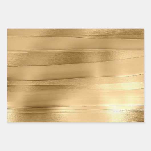 Gouden lint textuur metallic stijlvol inpakpapier vel (Voorkant 3)