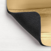 Gouden lint textuur metallic stijlvol muismat (Hoek)