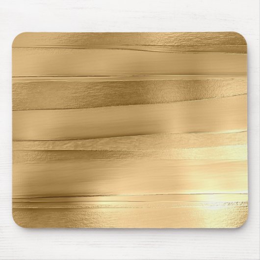 Gouden lint textuur metallic stijlvol muismat (Voorkant)
