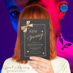 Gouden lint typografie Restaurant nieuwe opening Kaart