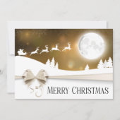 Gouden Lint Zakelijke Kerstmis Kaart (Voorkant)