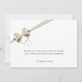 Gouden Lint Zakelijke Kerstmis Kaart (Achterkant)