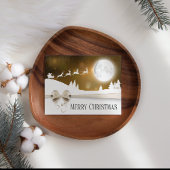 Gouden Lint Zakelijke Kerstmis Kaart