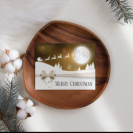 Gouden Lint Zakelijke Kerstmis Kaart