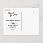 Gouden lint zilveren ballonnen schaar Grote openin Uitnodiging Briefkaart (Achterkant)