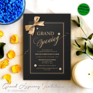 Gouden lint Zwart Grand Opening - Winkelopening Kaart