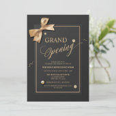Gouden lint Zwart Grand Opening - Winkelopening Kaart (Staand voorkant)