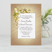 Gouden linten en zeesterren bubbels zand kaart (Staand voorkant)