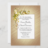 Gouden linten en zeesterren bubbels zand kaart (Voorkant)