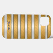 Gouden linten strepen gepersonaliseerde kunst Case-Mate iPhone case (Achterkant (horizontaal))