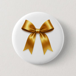 Gouden Lintpatroon — Elegante Minimale Luxe Ronde Button 5,7 Cm