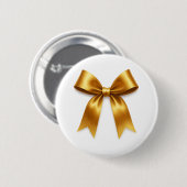 Gouden Lintpatroon — Elegante Minimale Luxe Ronde Button 5,7 Cm (Voorkant /achterkant)