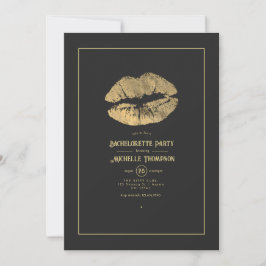 Gouden Lippen Bachelorette Feest Kaart