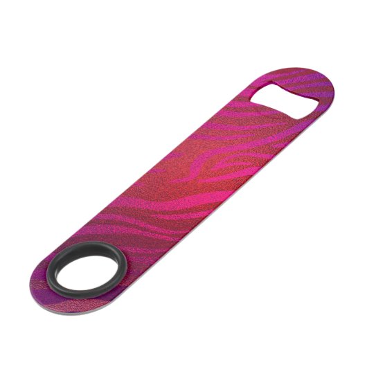 Gouden lippen en fuchsia strepen speed flessenopener (Achterkant Gekanteld)