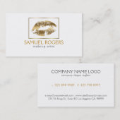 Gouden Lippen & Geometrisch Lijst Visitekaartje (Voorkant / Achterkant)