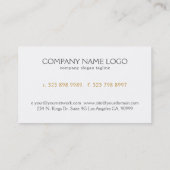 Gouden Lippen & Geometrisch Lijst Visitekaartje (Achterkant)