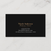 Gouden Lippen Kiss Make-up Beauty Glam Chic Zwart Visitekaartje (Achterkant)