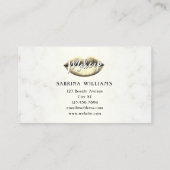 Gouden lippen make-up artist visitekaartje (Achterkant)