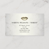 Gouden lippen make-up loyaliteitskaart visitekaartje (Achterkant)