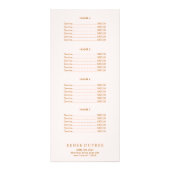 Gouden lippenstift roze make-up artiest service me reclamekaart (Achterkant)