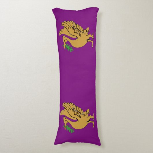 Gouden Liverbird lichaam kussen (Voorkant Verticaal)