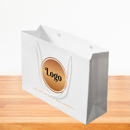 Gouden Logo & Aangepaste Tekst Zakelijke Bedrijfs  Groot Cadeauzakje