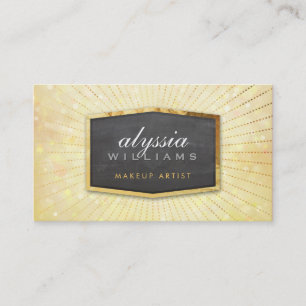 GOUDEN LOGO art deco elegant  geel bokeh Visitekaartje