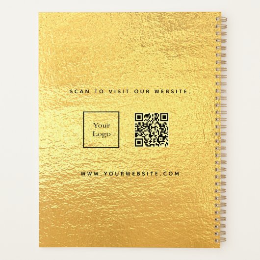 Gouden logo bedrijfsjaren van de dienst qr code planner (Achterkant)