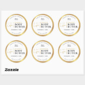 Gouden Logo Body Butter Jar Ronde Product Label (Vel)