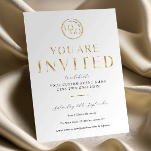 Gouden Logo Elegante & Chic Zakelijk Evenement Gal Kaart
