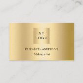 Gouden logo foto Qr code social media premium Visitekaartje (Voorkant)