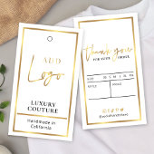 Gouden Logo Moderne Kleding Prijs Label Hang Label Visitekaartje