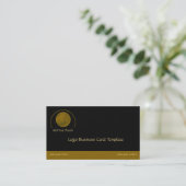Gouden Logo Planeet Aarde Visitekaartje (Staand voorkant)