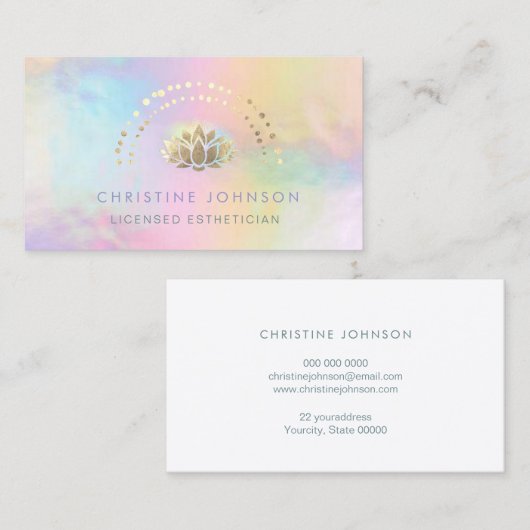 gouden logo visitekaartje (Voorkant / Achterkant)