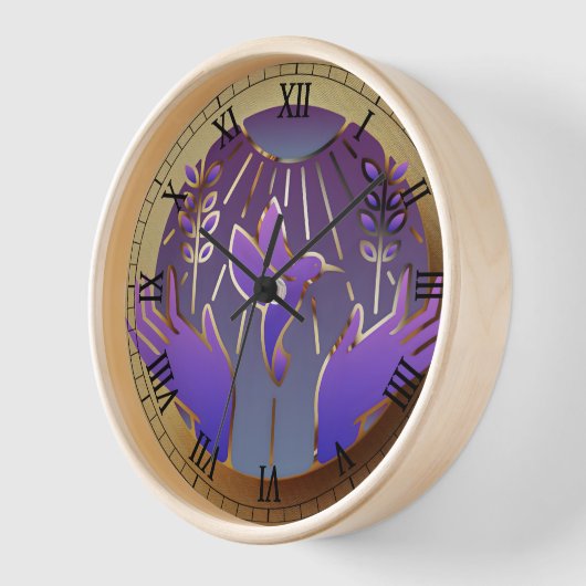 gouden logo wandklok (Hoek)