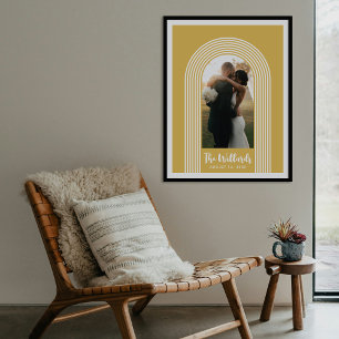 Gouden Lombard Lines Boog Aangepaste Foto Kunstpri Poster