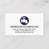 Gouden loodgieter moersleutel kraan signage visitekaartje (Achterkant)