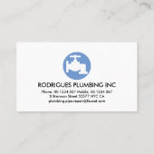 Gouden loodgieter signage lekkende kraan visitekaartje (Achterkant)