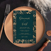 Gouden loof blad bruiloft uitnodiging