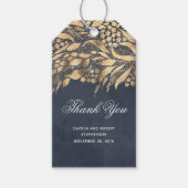 Gouden Loof Dank Je Cadeaulabel (Voorkant)