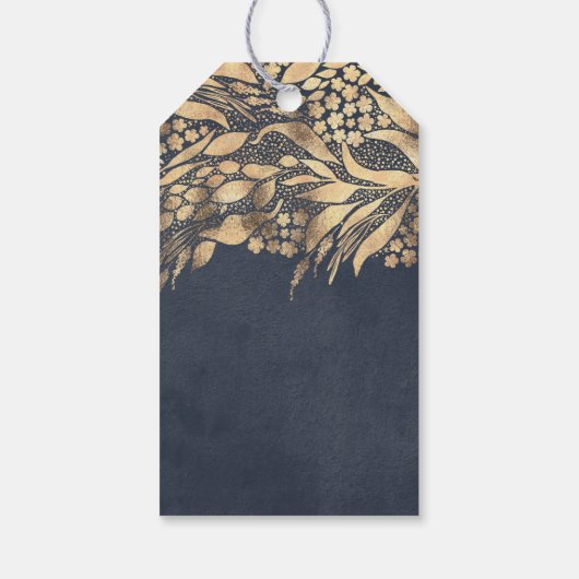 Gouden Loof Dank Je Cadeaulabel (Achterkant)